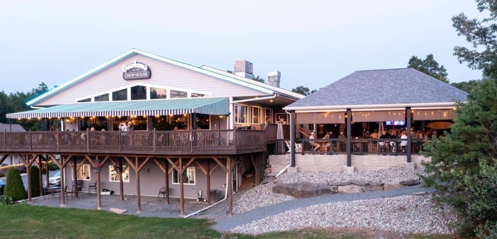 Chop house restaurant is a 5 minute drive or a boat ride