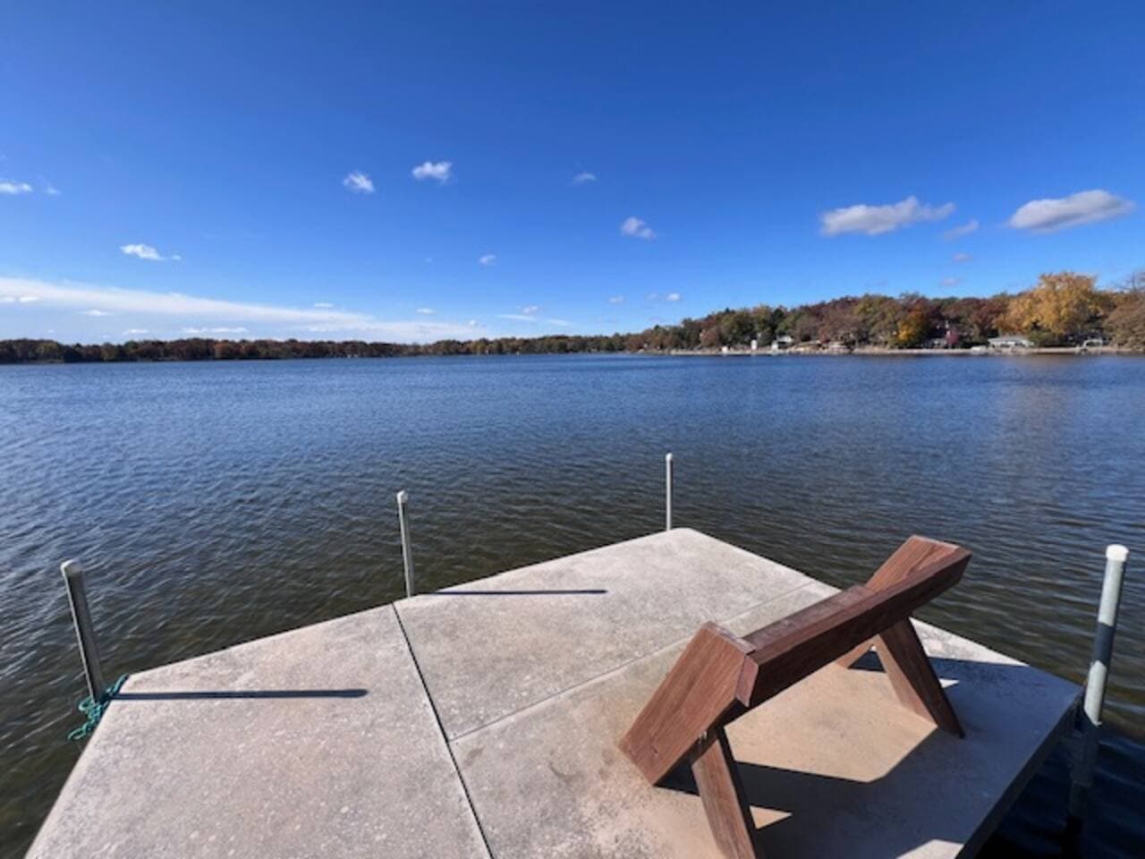 View of lake from pier.