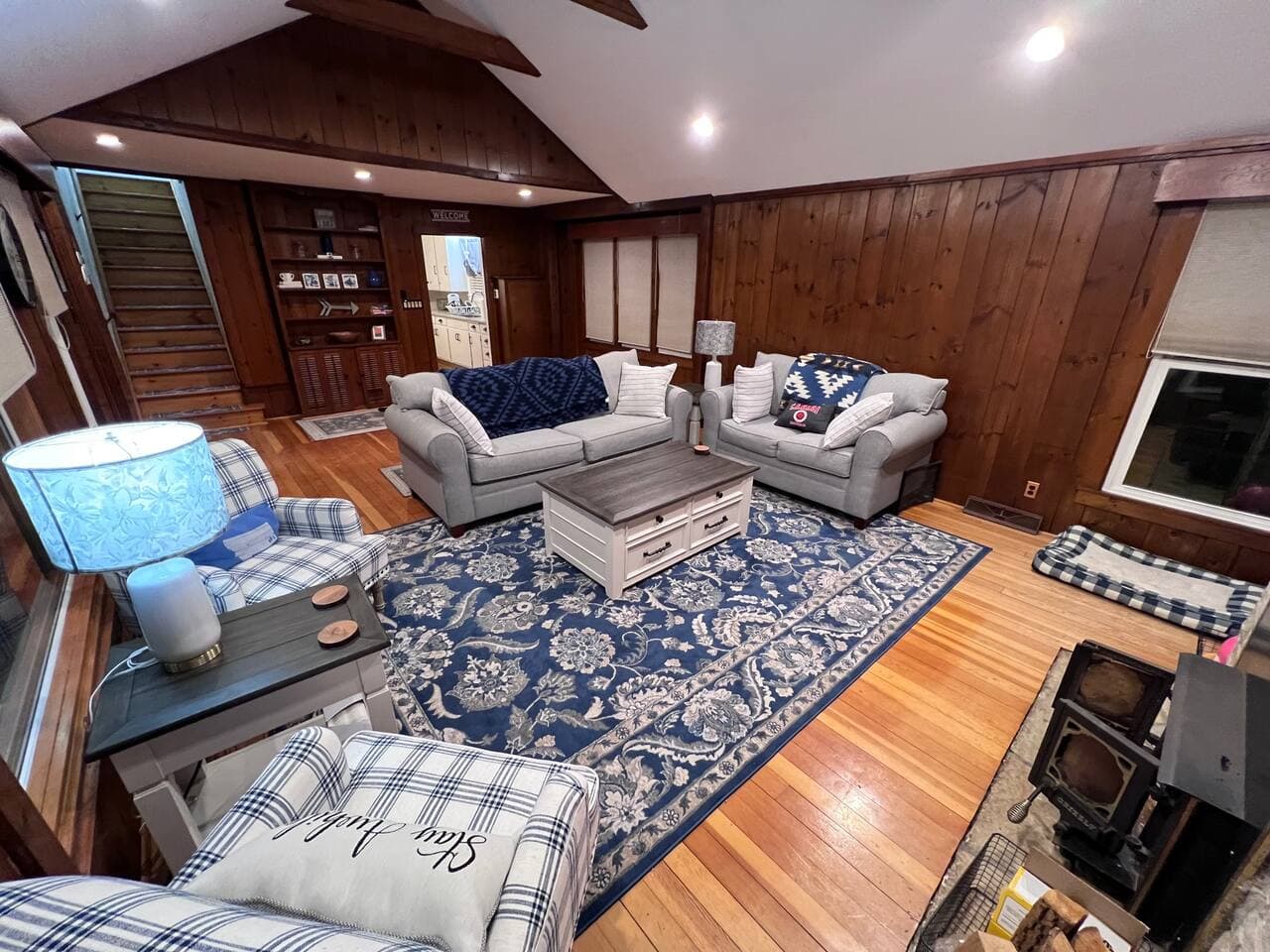 Couch folds into a double bed for that extra guest.