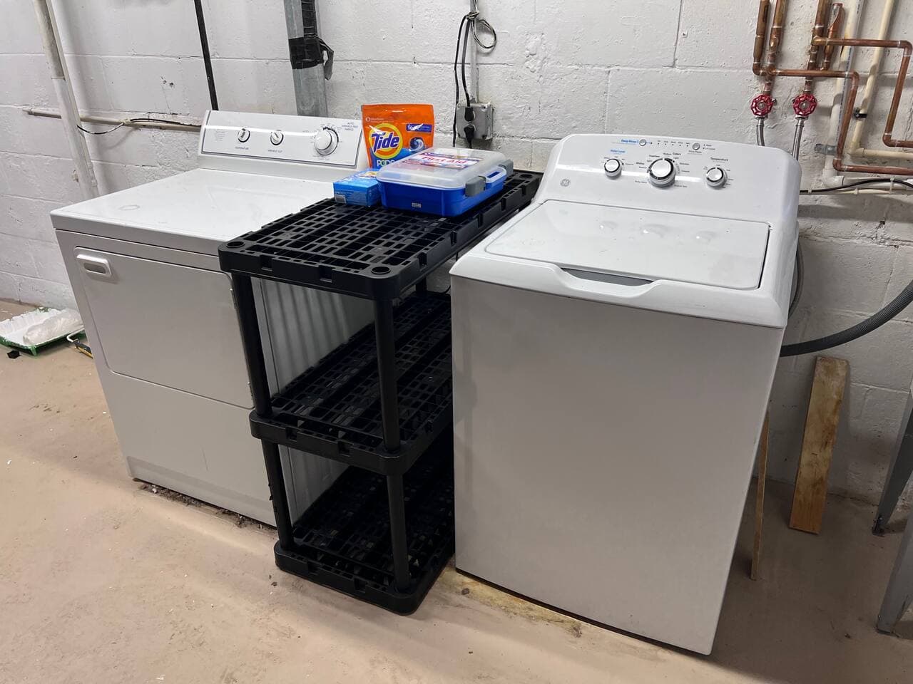 Laundry room is accessible to guests but requires code for entry that may be obtained from host.