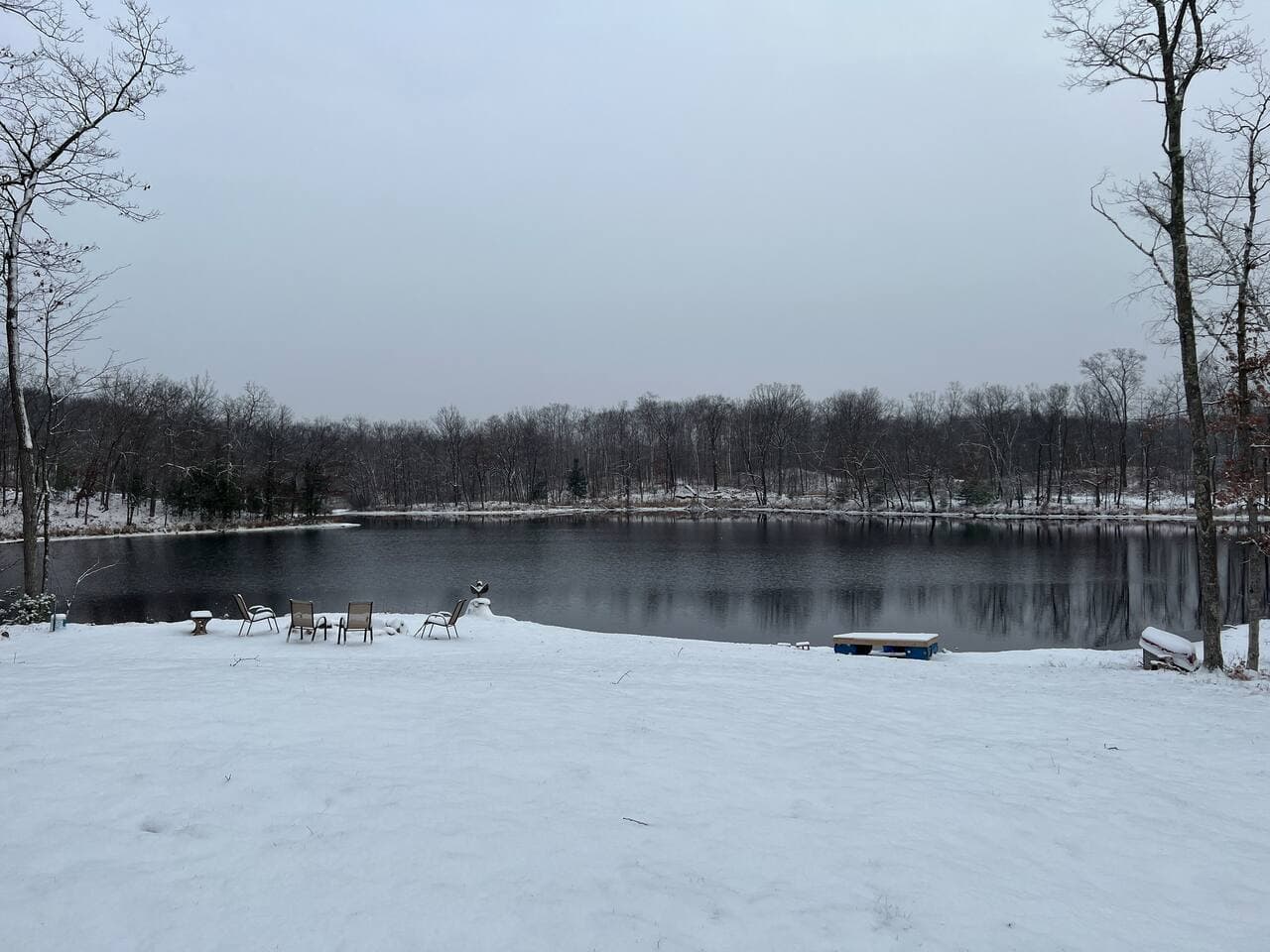 Big Tower Lake in the winter still looks inviting..  