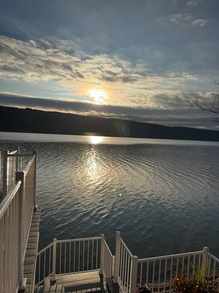 One of the views from the multi level deck