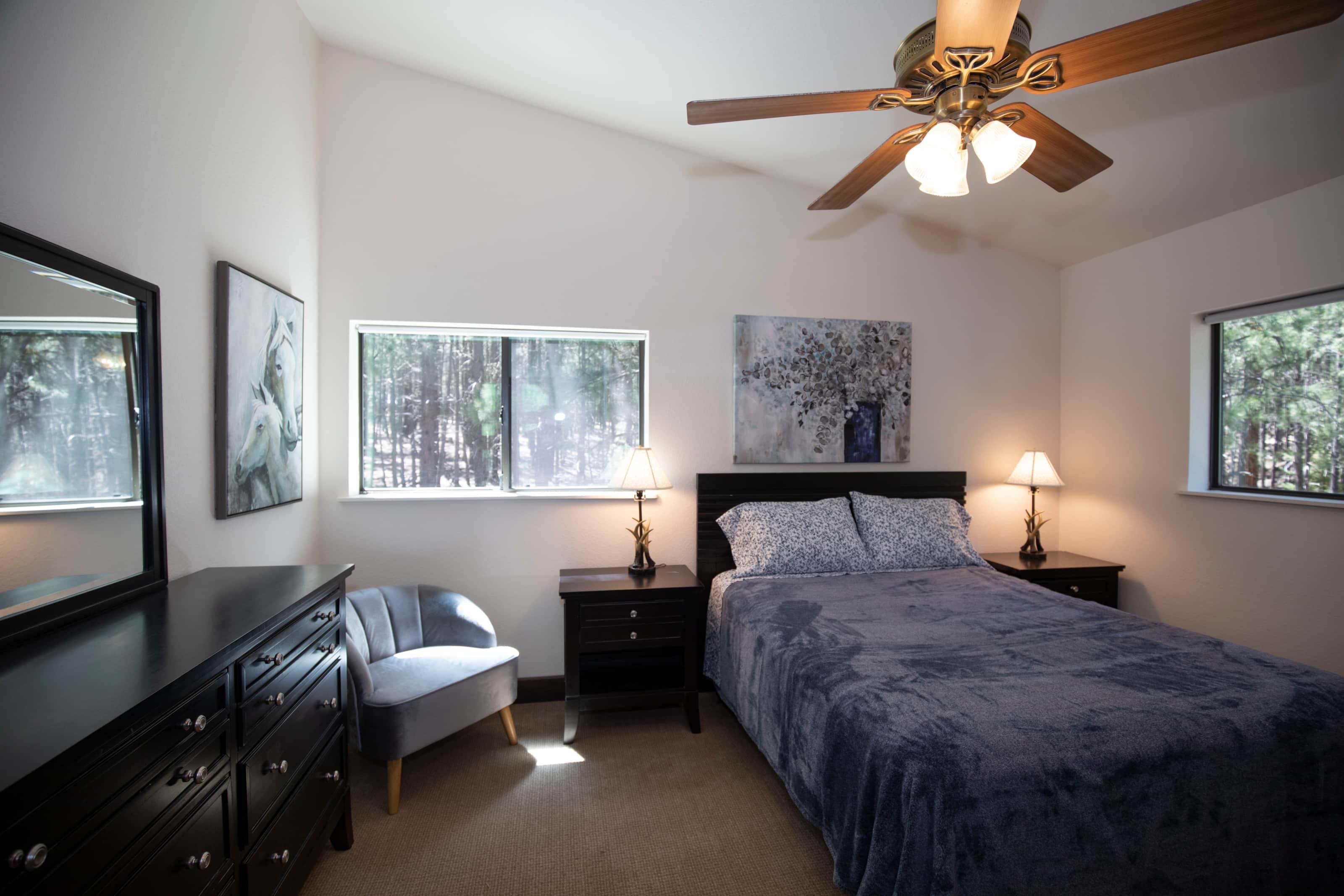 Bedroom upstairs queen bed