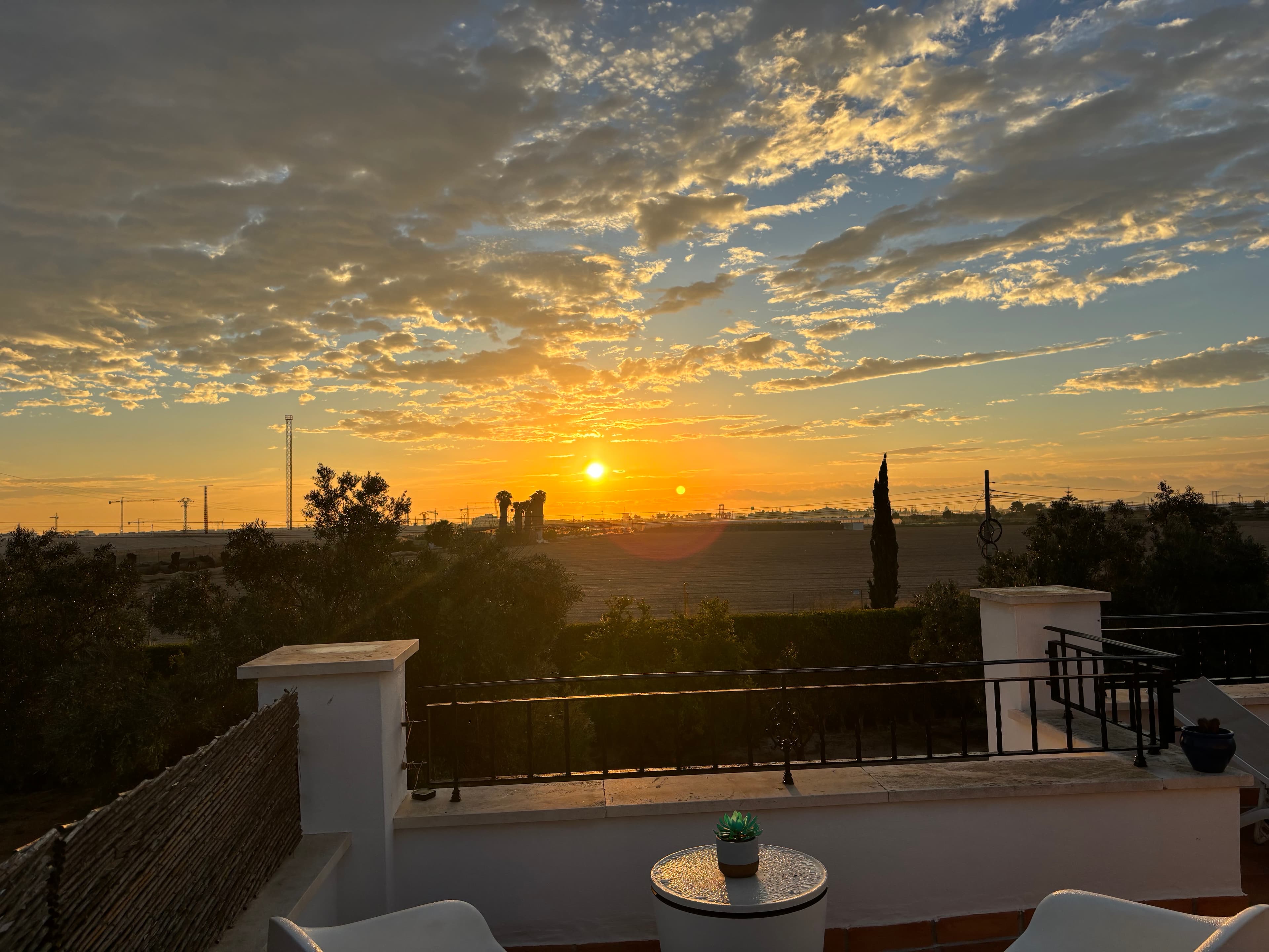 Sunrise from the roof terrace - Villa Alegre, Mar Menor Golf