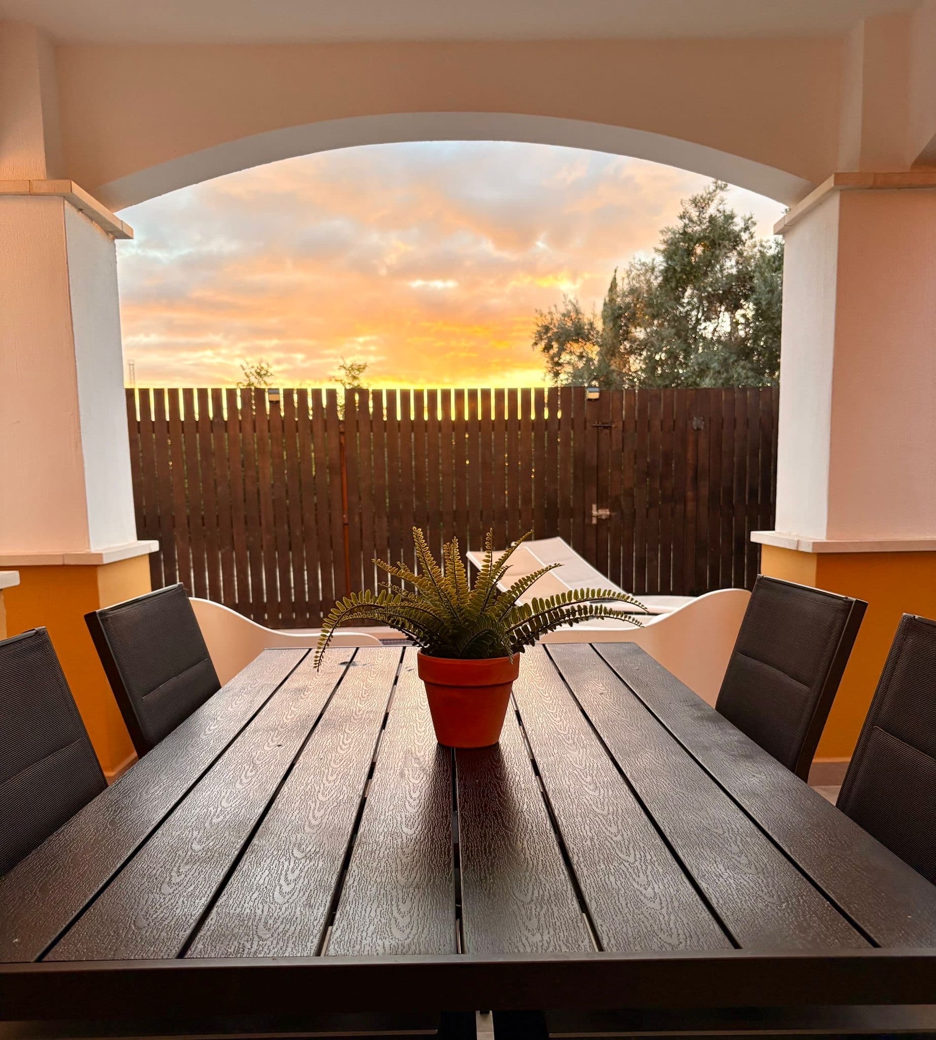 Sunrise from the patio - Villa Alegre, Mar Menor Golf