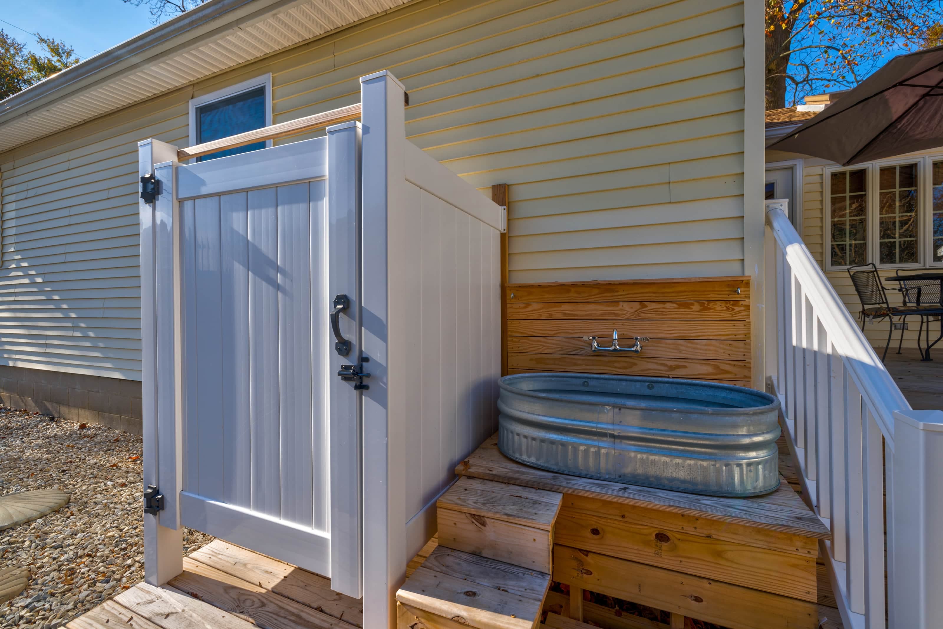 Shower and dog washing station!