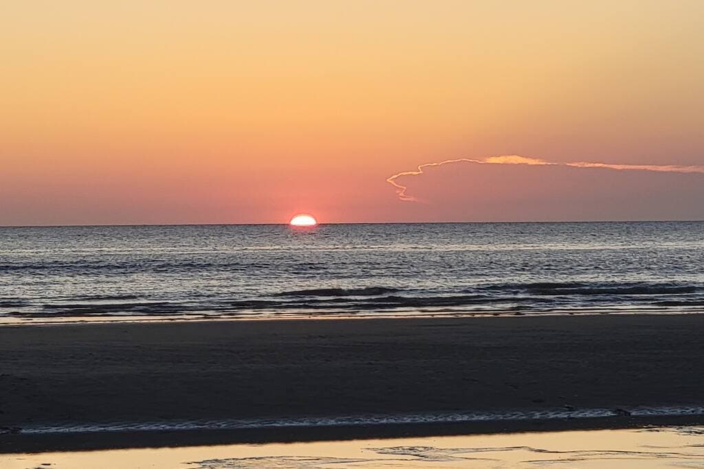 Sunset over bay