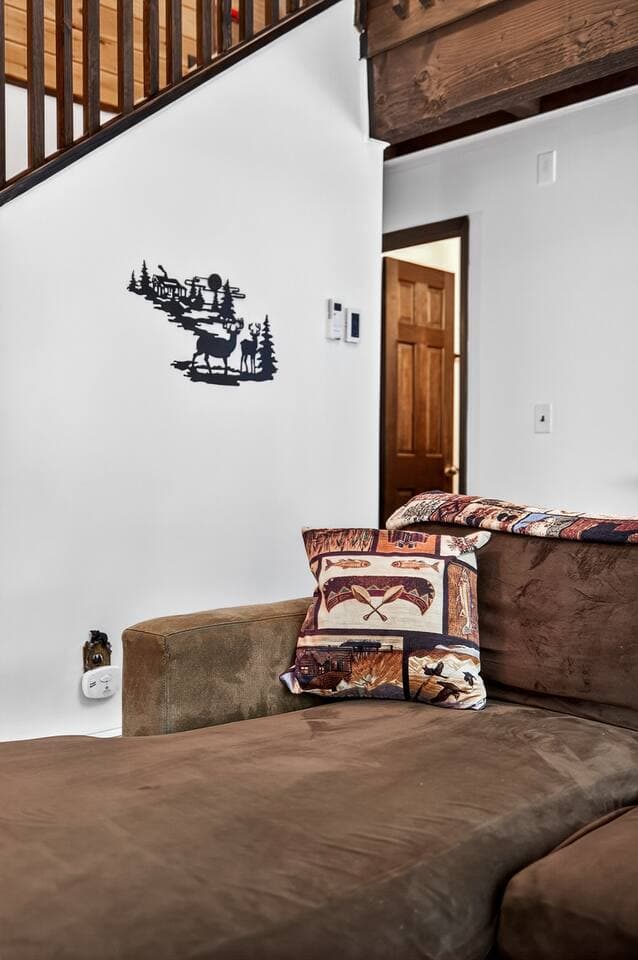 snuggle up on the beautiful sectional enjoy the extra soft pillows and blanket throws