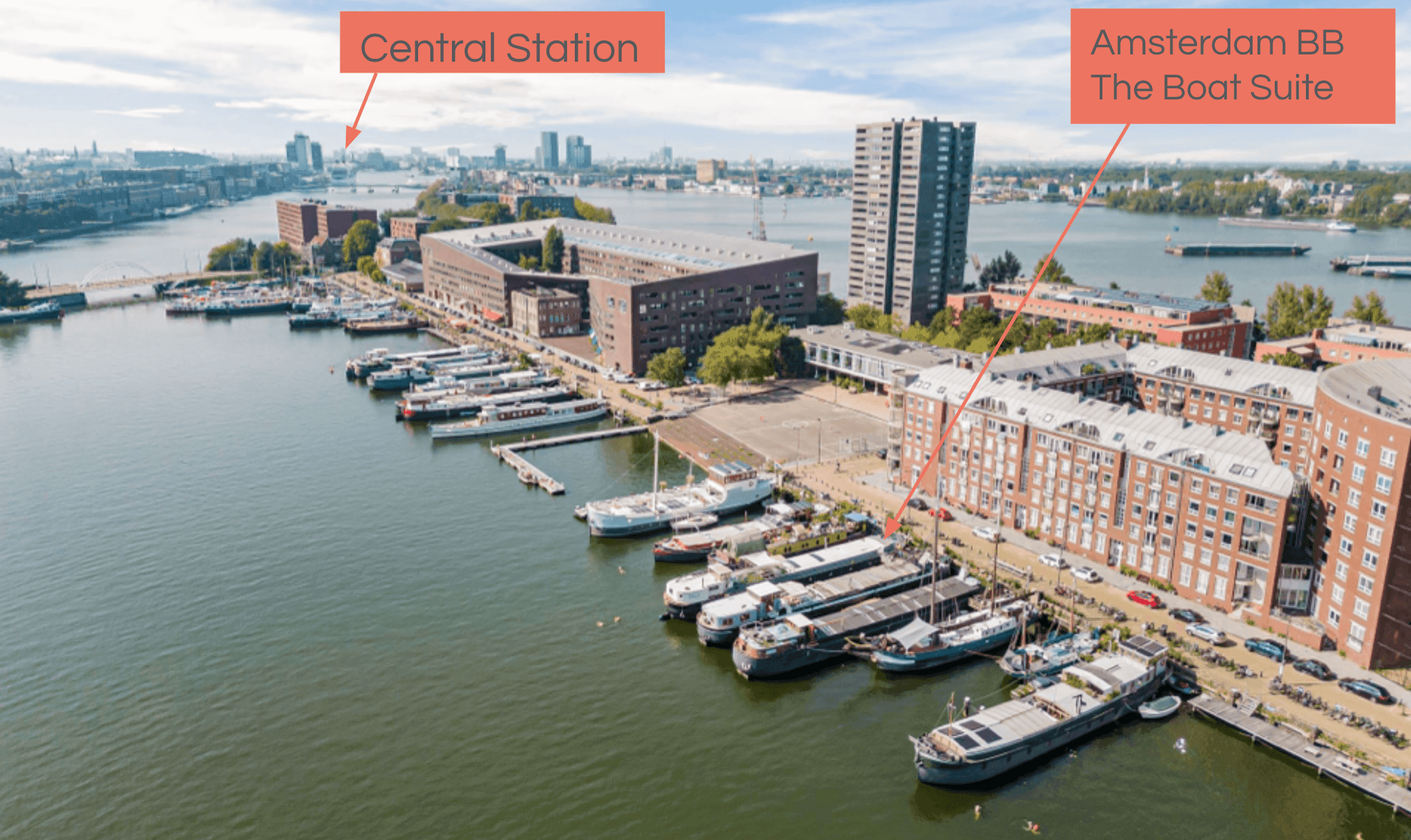 Overview of the perfect location - - Houseboat Amsterdam BB
