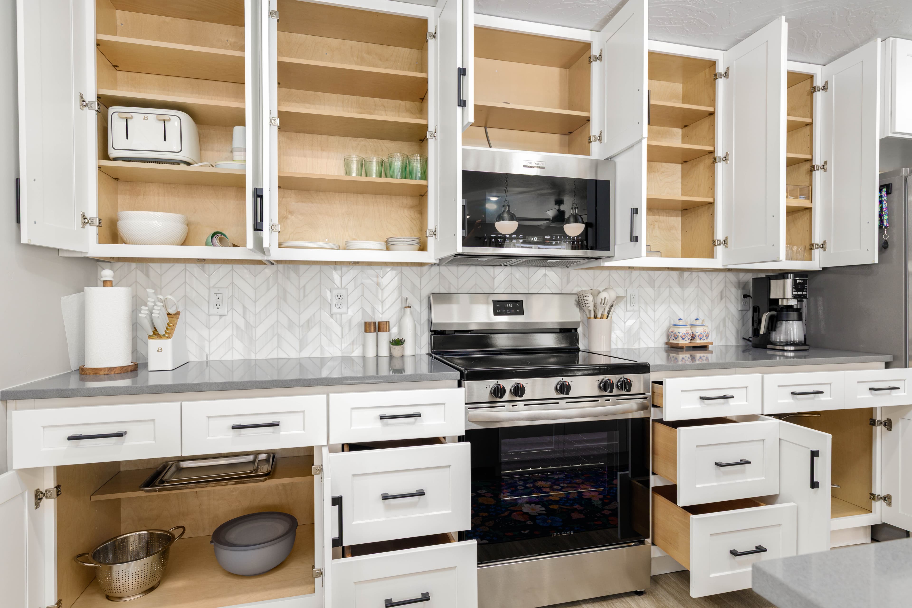 Fully stocked kitchen