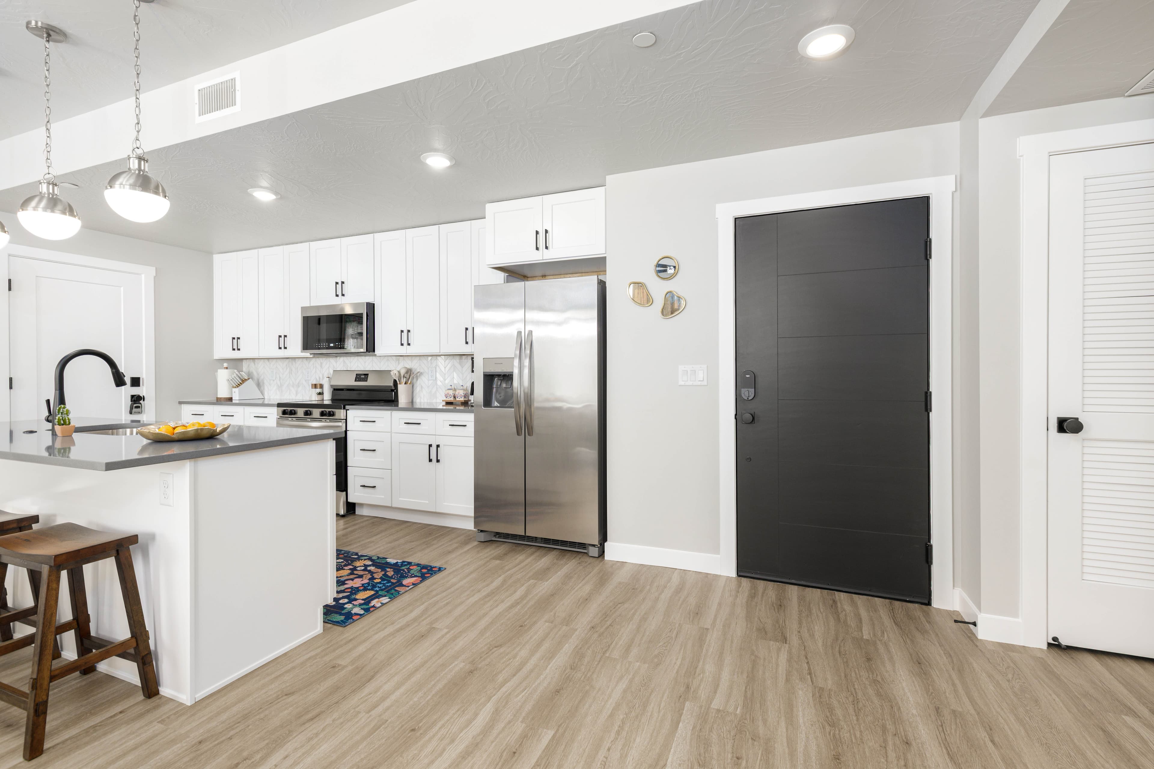 Entrance and kitchen