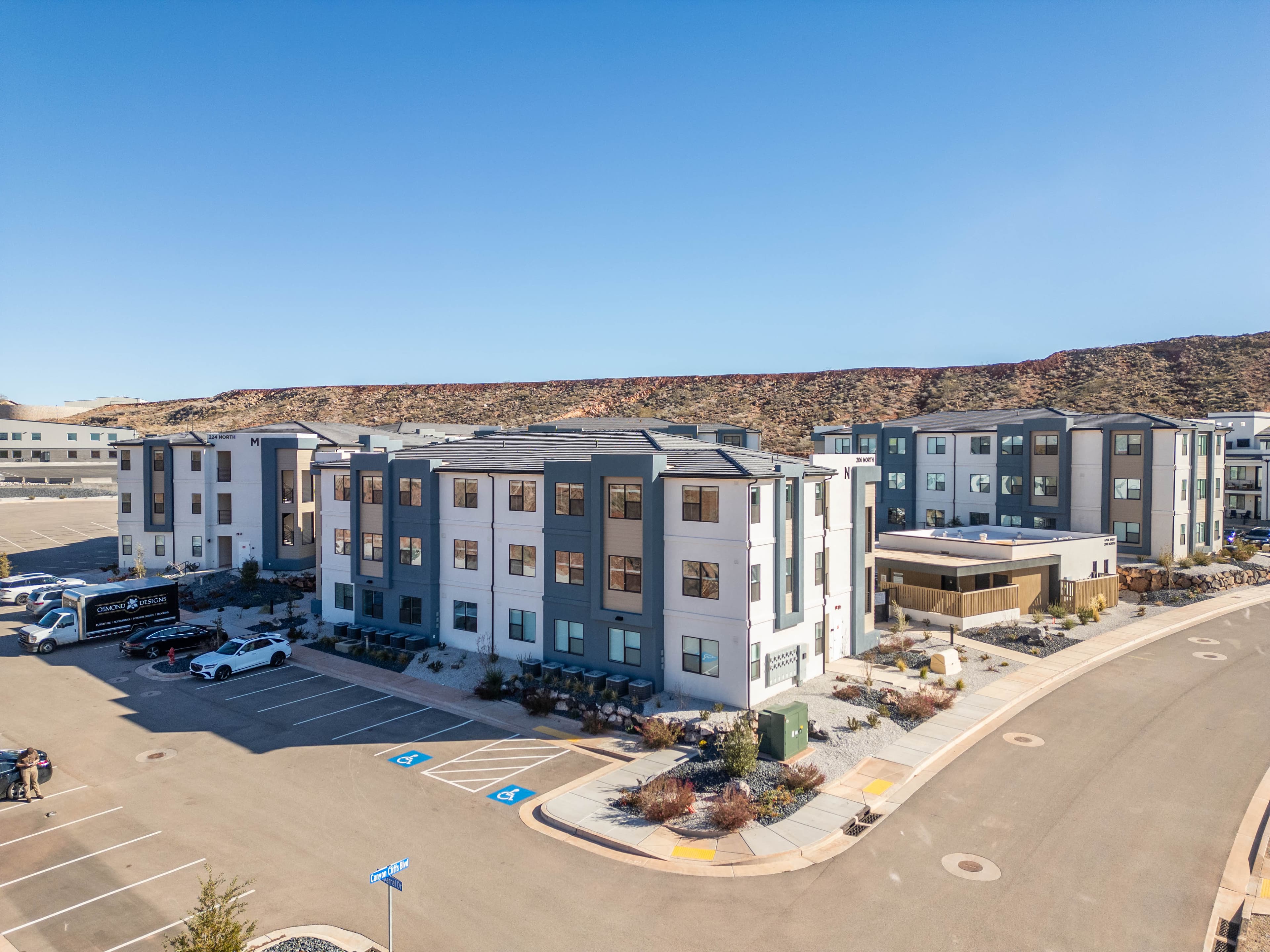 Building approach and parking