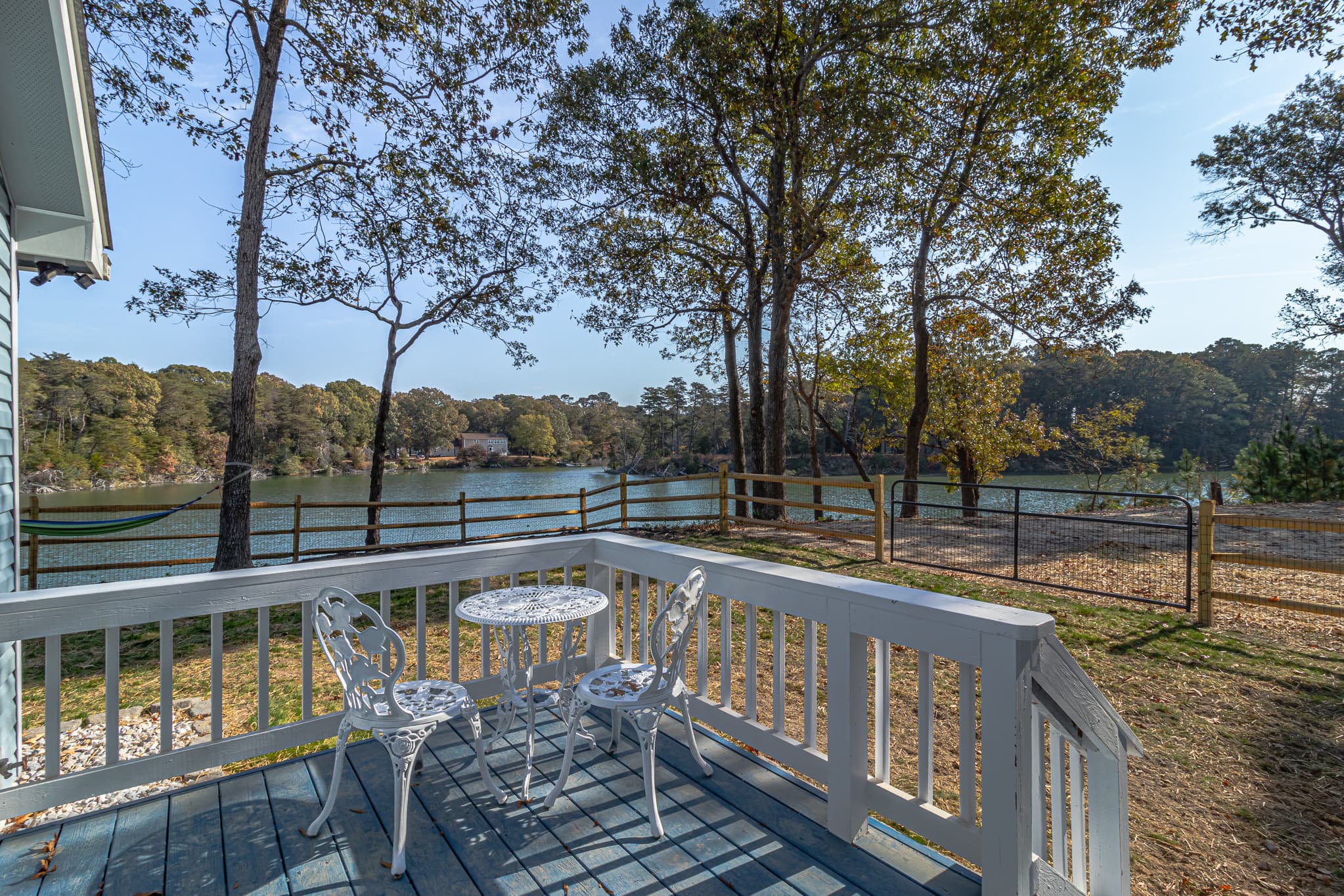 Private deck accessible from primary bedroom.