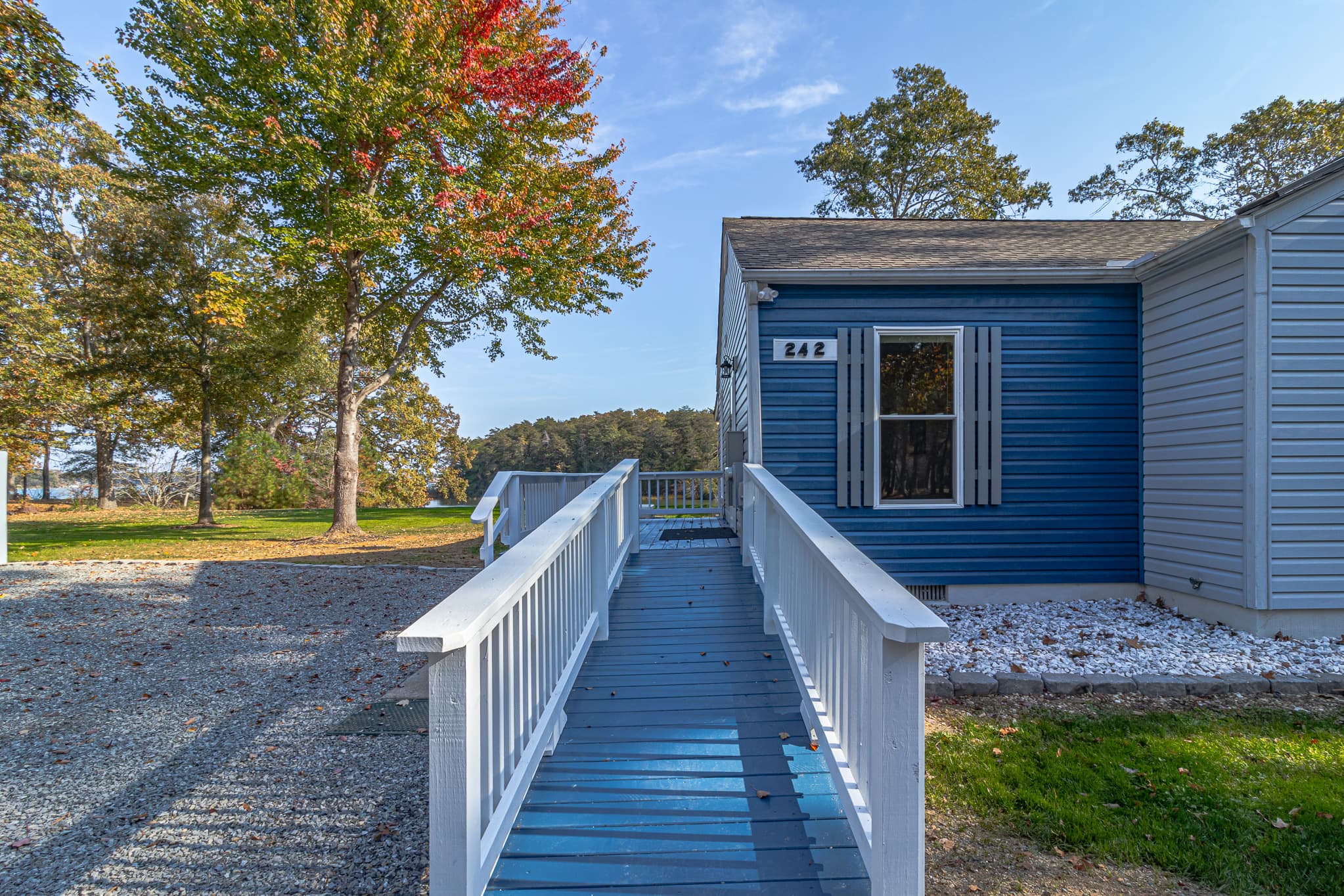 Ramp access for easy move-in/move-out and accessibility for those who cannot use stairs.