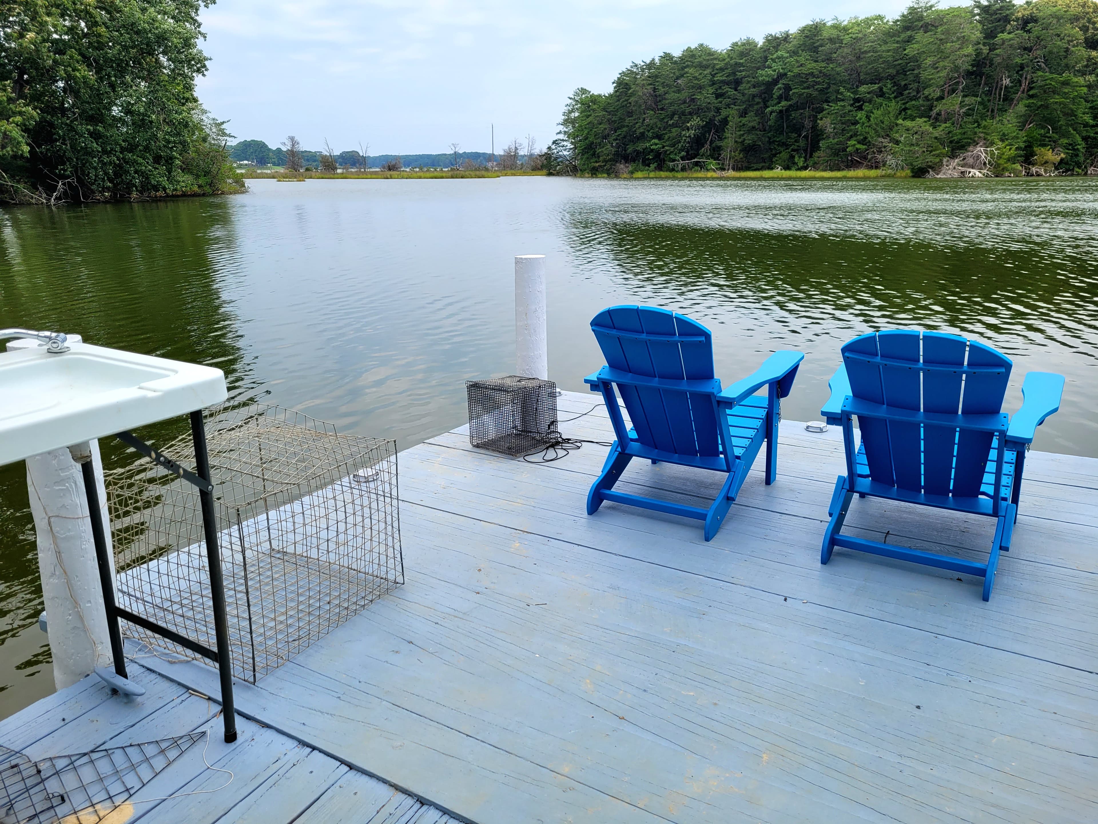 Crab traps (not shown: collapsible trap)