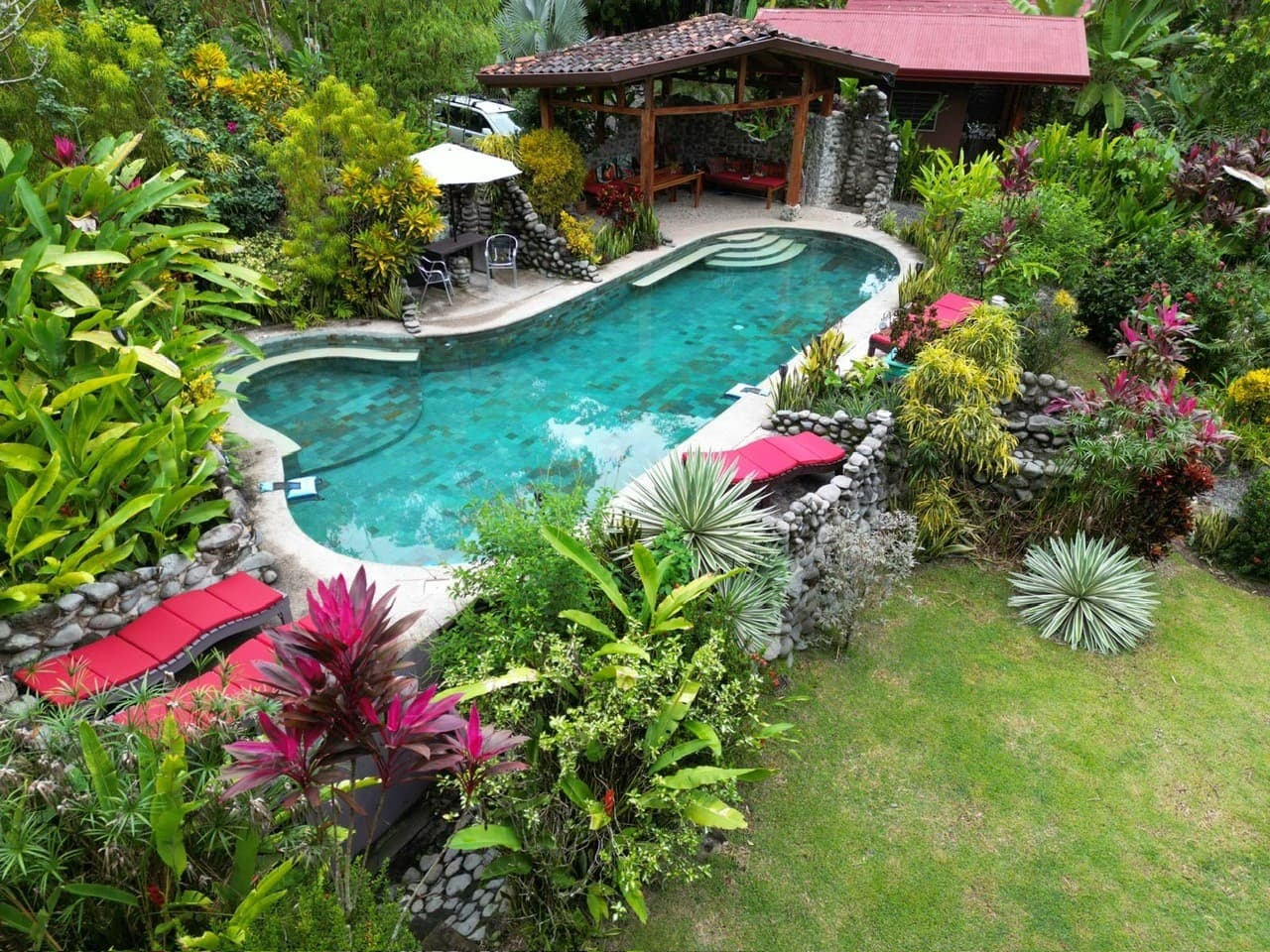 Casitas Del Rio Riverfront Nature Lodge vacation property in Costa Rica the pool area 2