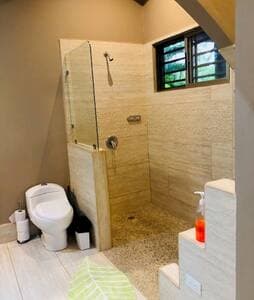 powerful oversized shower in our vacation rental
