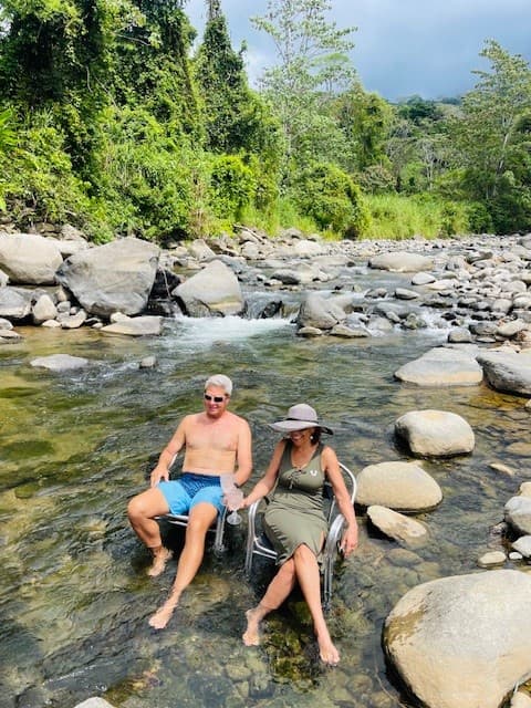 Relax in the river at Casitas Del Rio Riverfront Nature Lodge 3