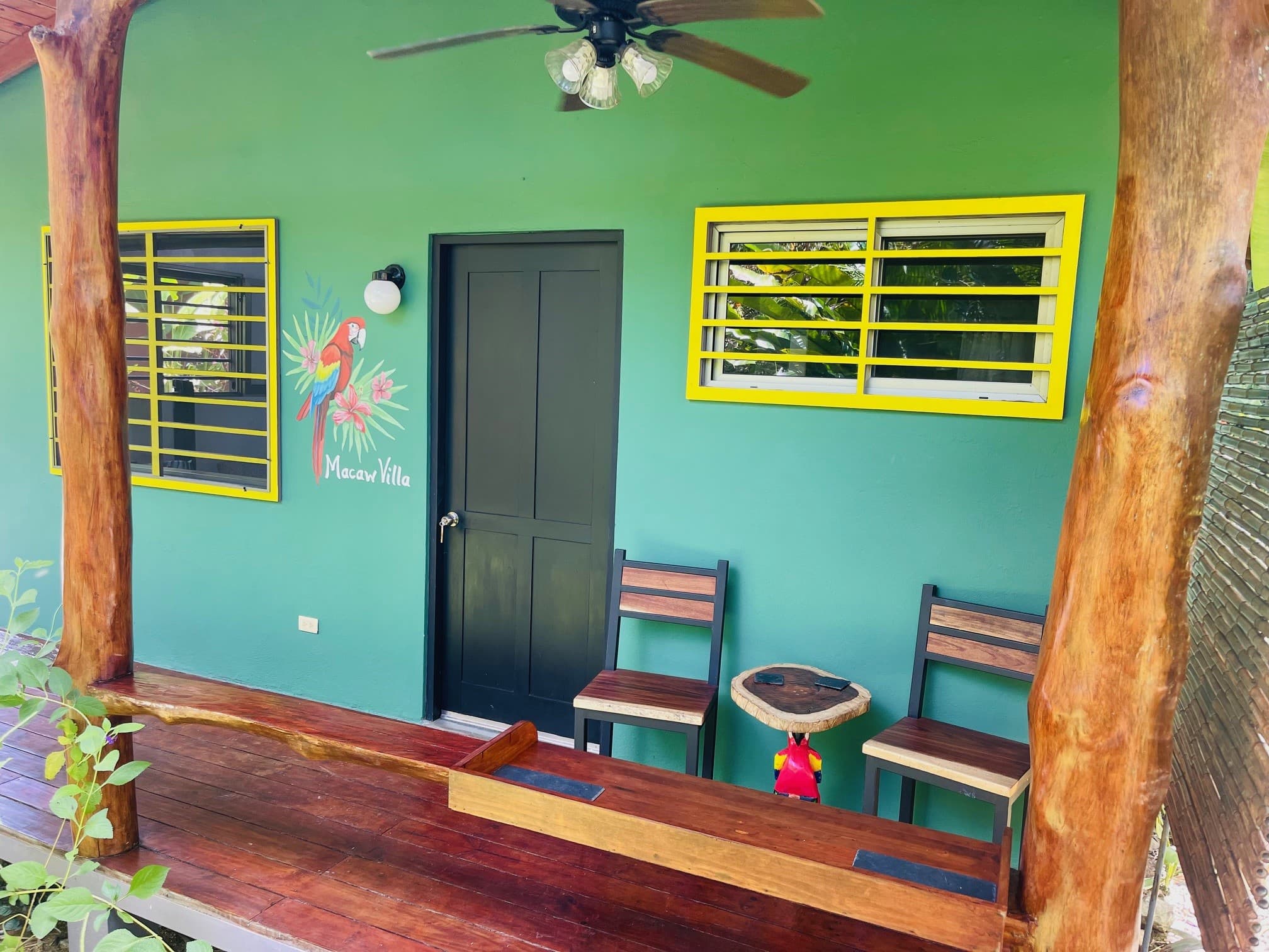 Covered deck at Macaw Villa vacation home 2