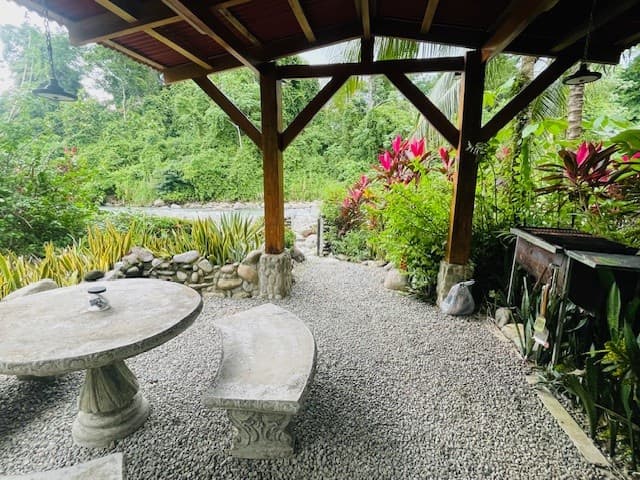 BBQ area at private villa home for rent in Costa Rica where to stay in Costa Rica vacation rentals