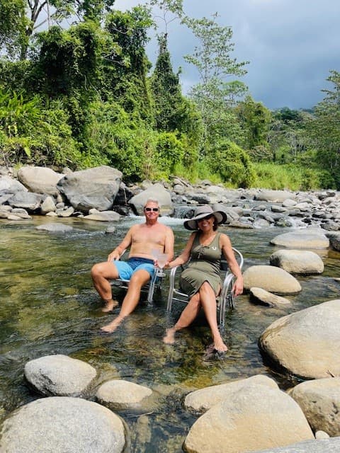Relax in the river at Casitas Del Rio Riverfront Nature Lodge