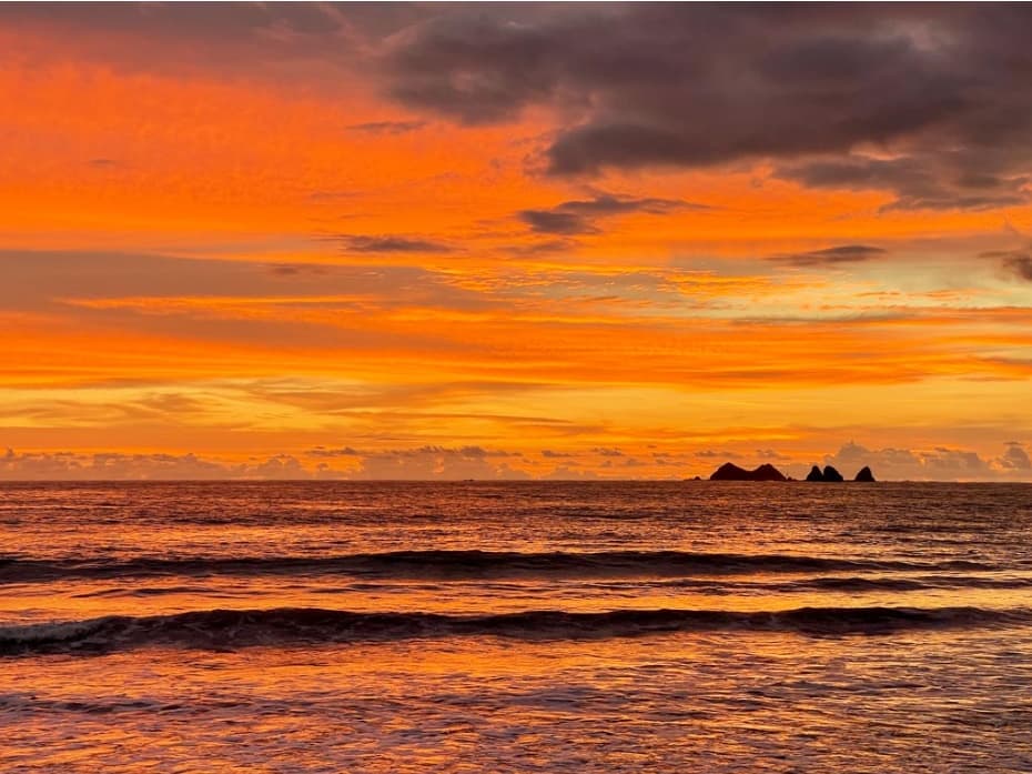 Sunset at playa pinuela