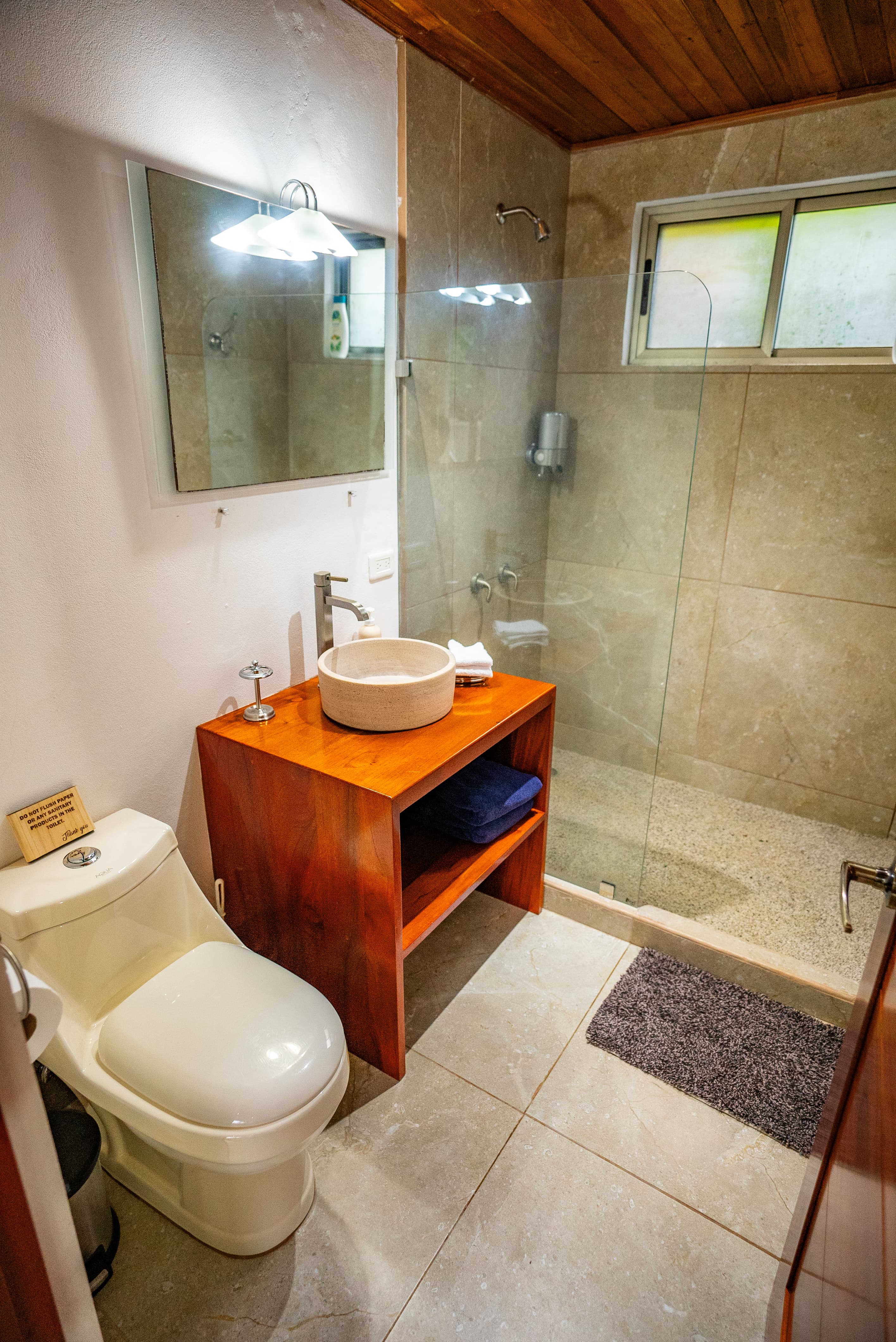 Granite sink with powerful shower