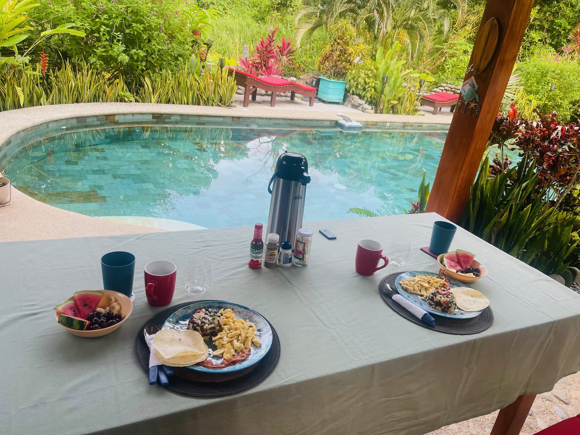 Breakfast by the pool