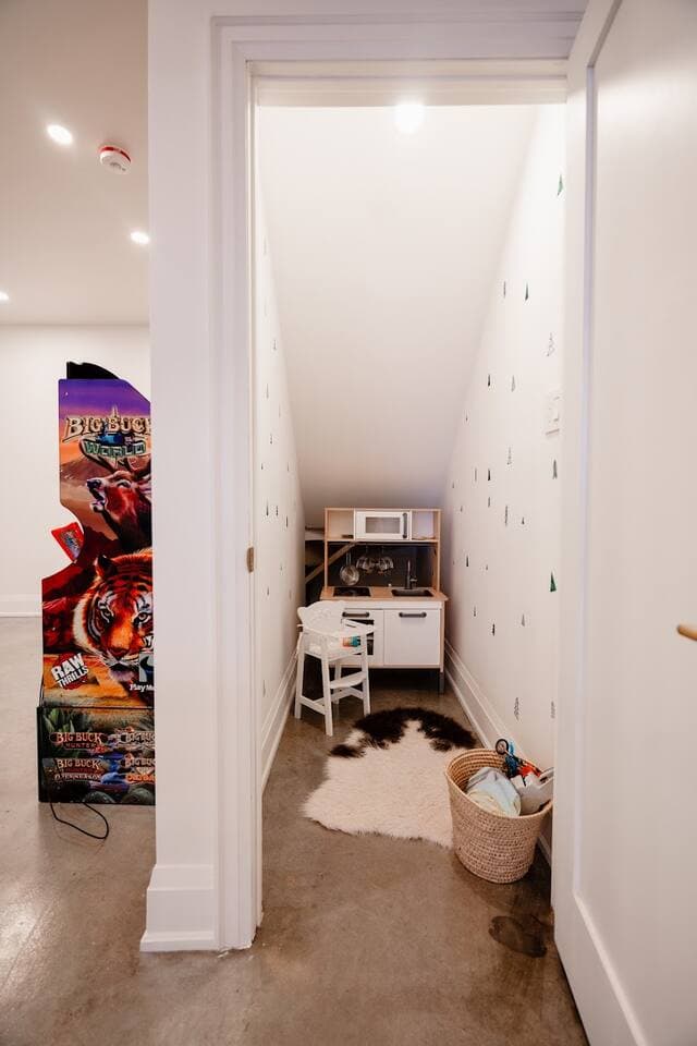 Located in walk out basement