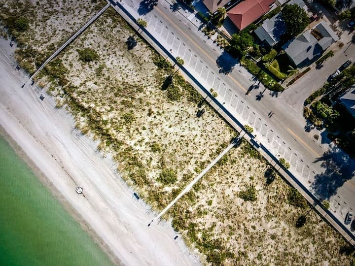 Walkway from the beach to our home