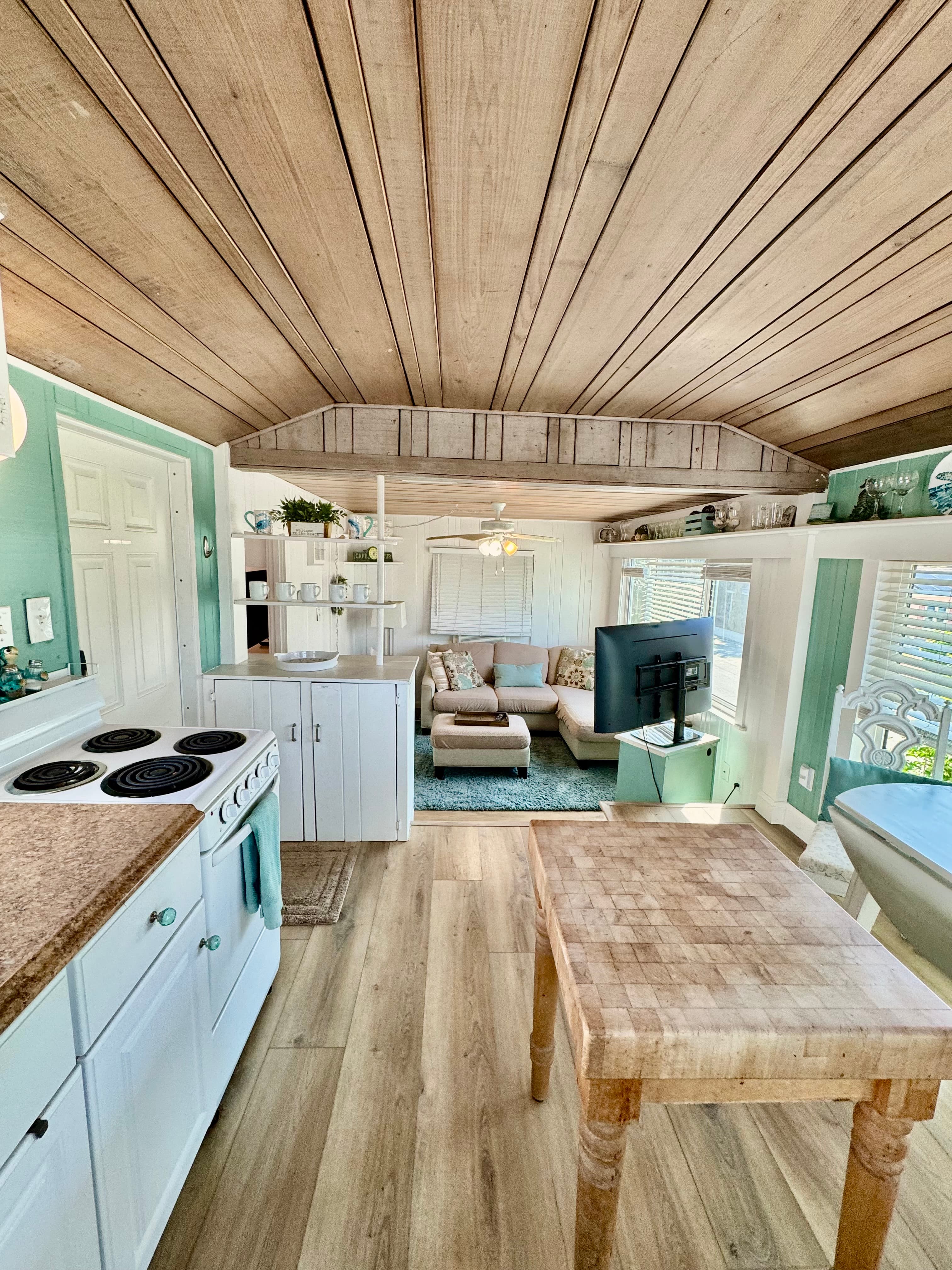 Kitchen and open living room