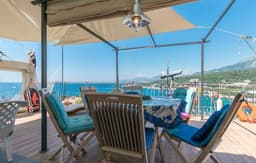 Gemütliche Wohnung mit Meerblick vom Balkon aus