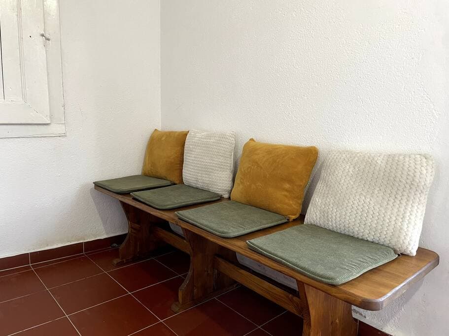 Sauna area bench
