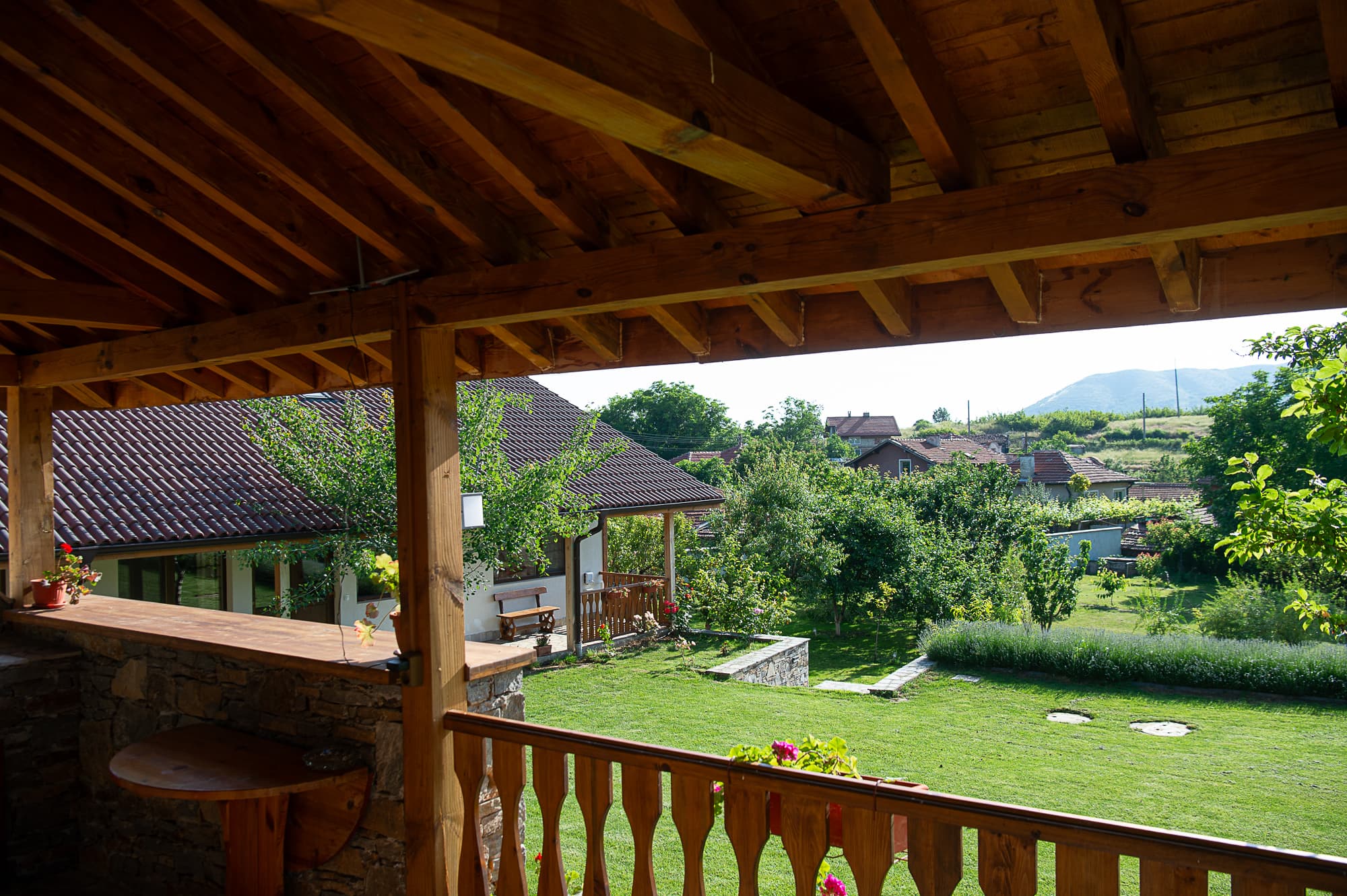 View of garden from barbecue area