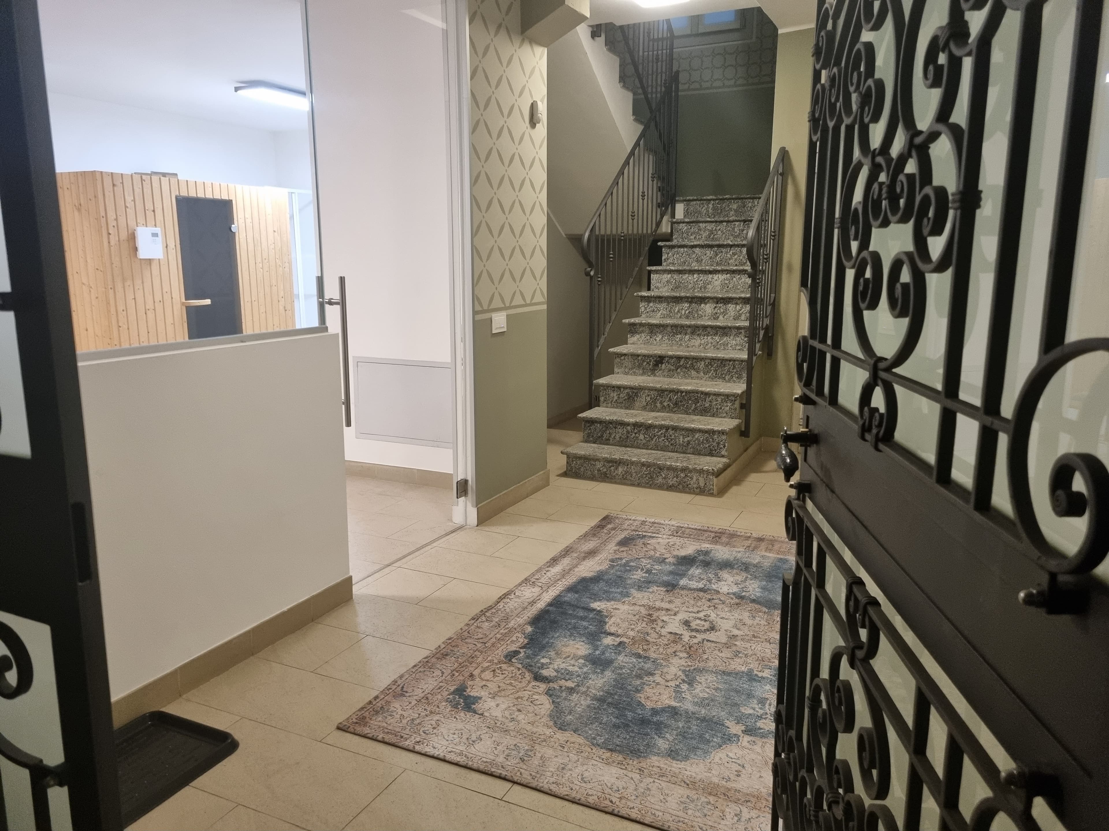 Entrance to the villa from garage