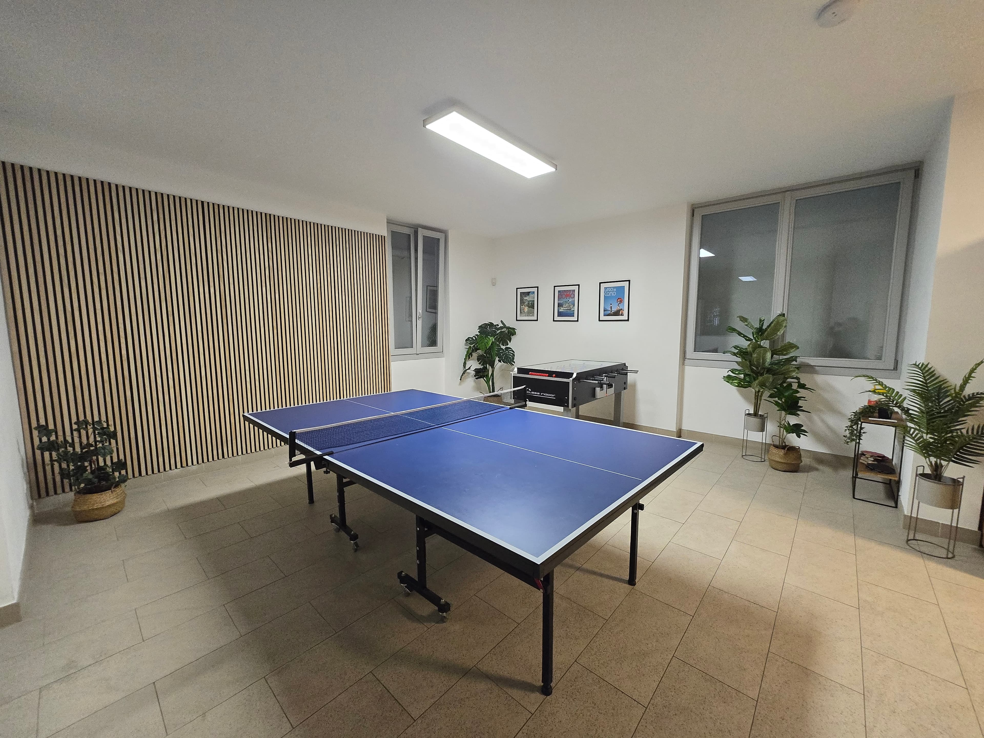 Playroom table tennis and fussbal