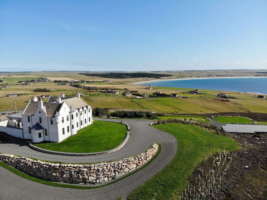 The house looking south to Dunnet Bay