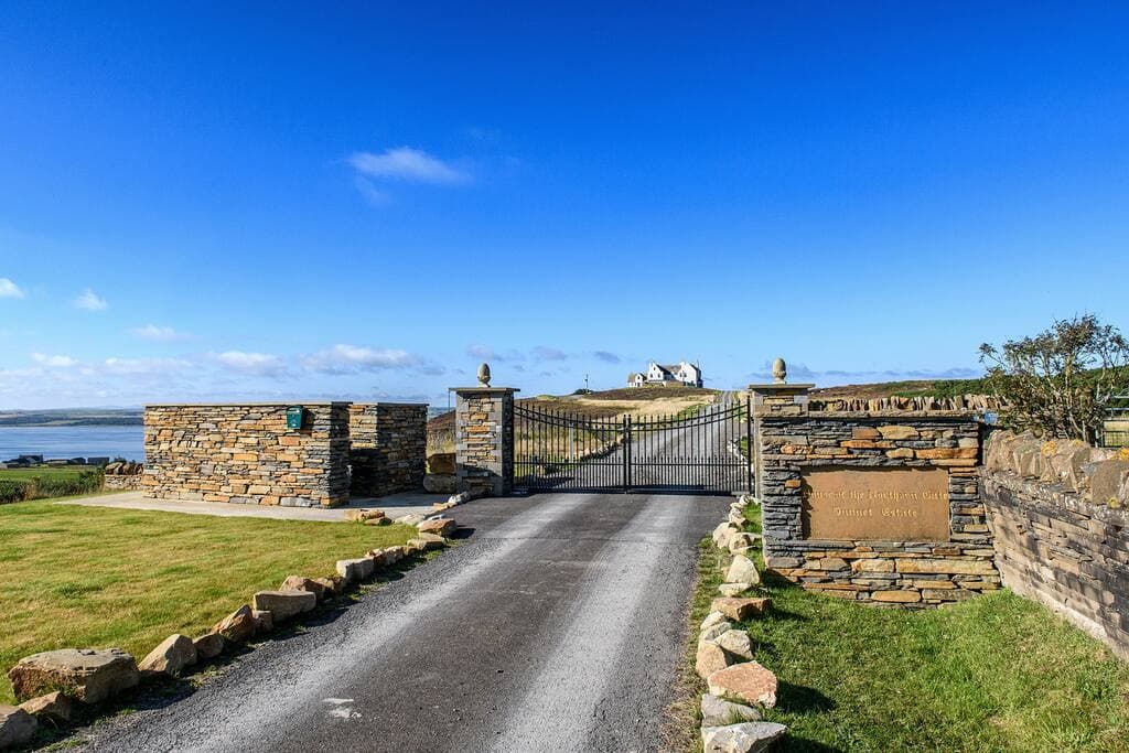 The main gates are electric to make coming and going easier