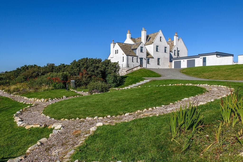 The back of the house from the gardens