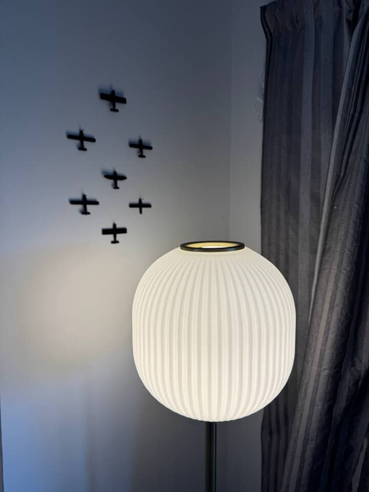 Casa Playa de los osos wall art and floor lamp