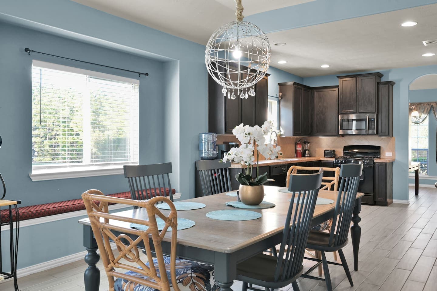 Long dining table