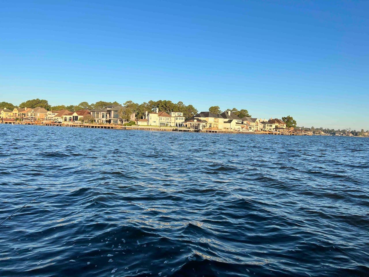 Beautiful Lake Conroe, great for fishing and water sports 