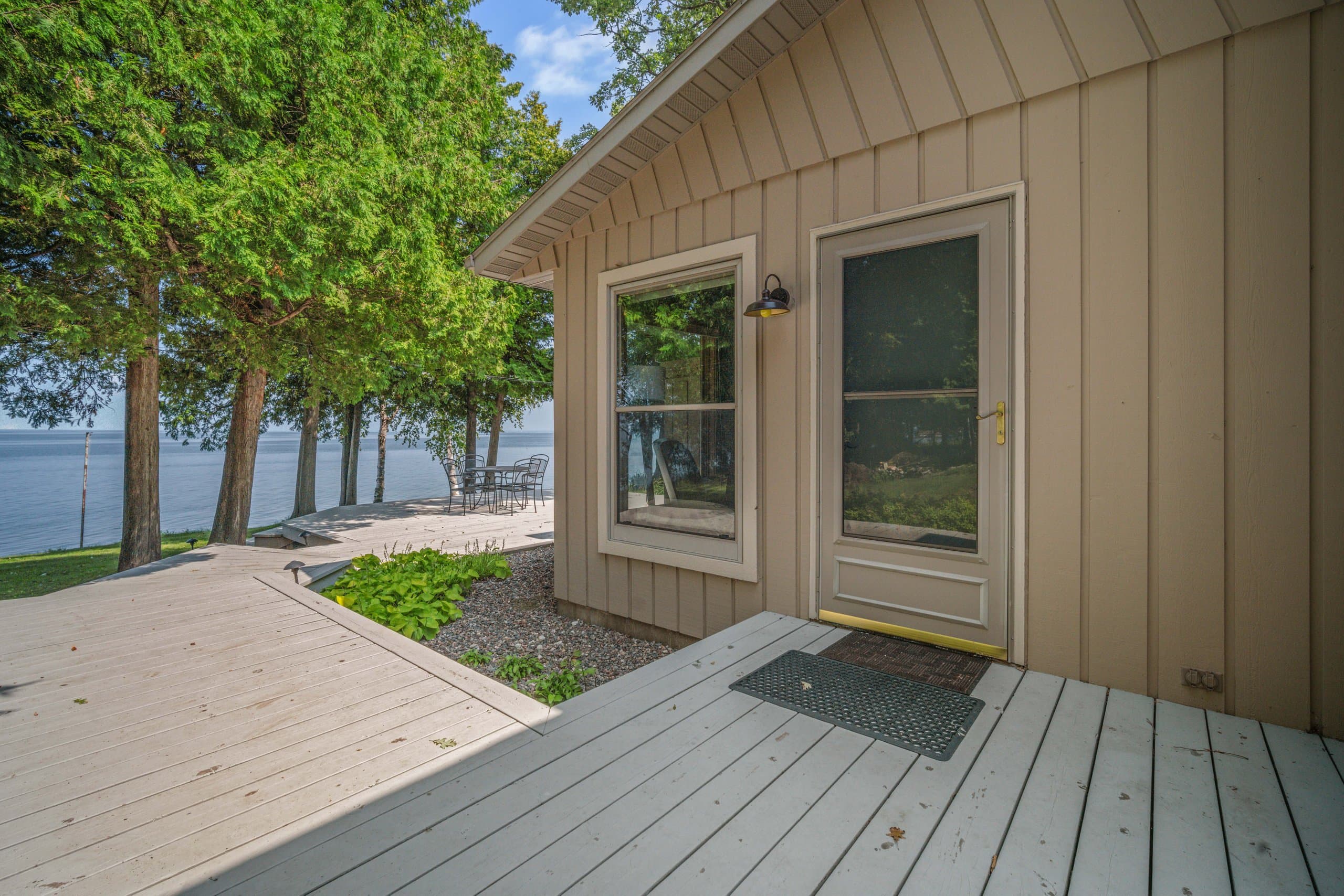 The deck is the perfect place to enjoy summer dinner and drinks with loved ones or to watch the boats and birds on the water. You get the best of both sunrises and sunsets!
