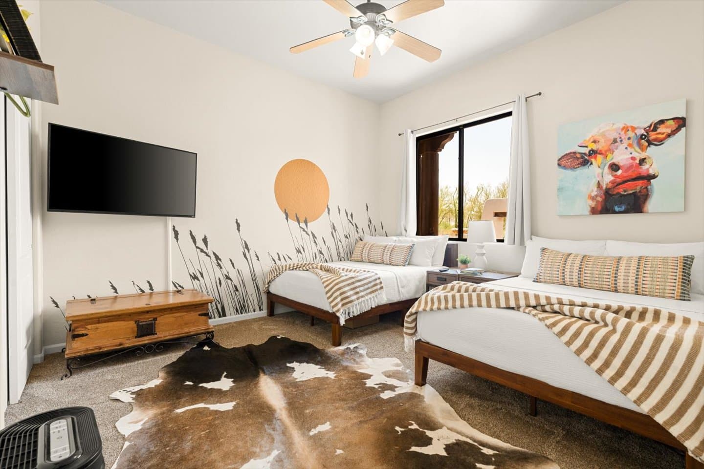 Bedroom 4| Two Full Beds | 1st Floor | 50" Smart TV