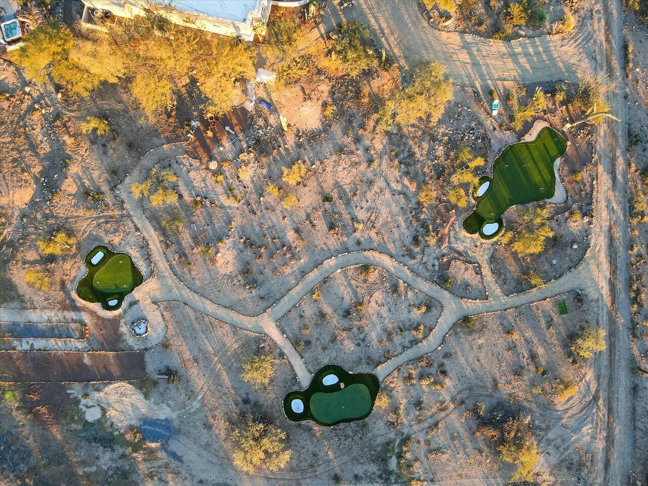 6 Hole Chip and Putt Course on property