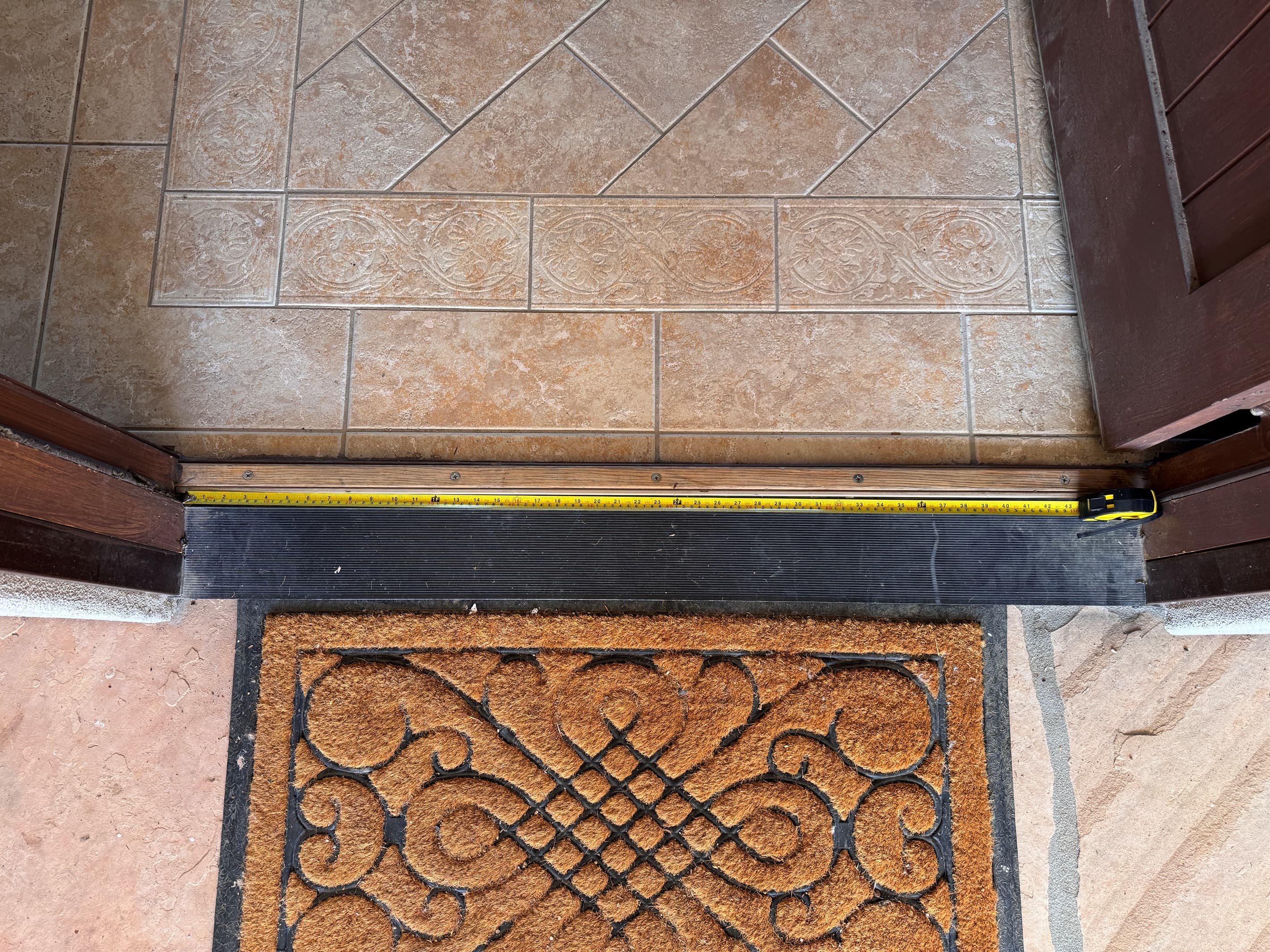 Extra wide front doorway, no steps to enter home or within the home.