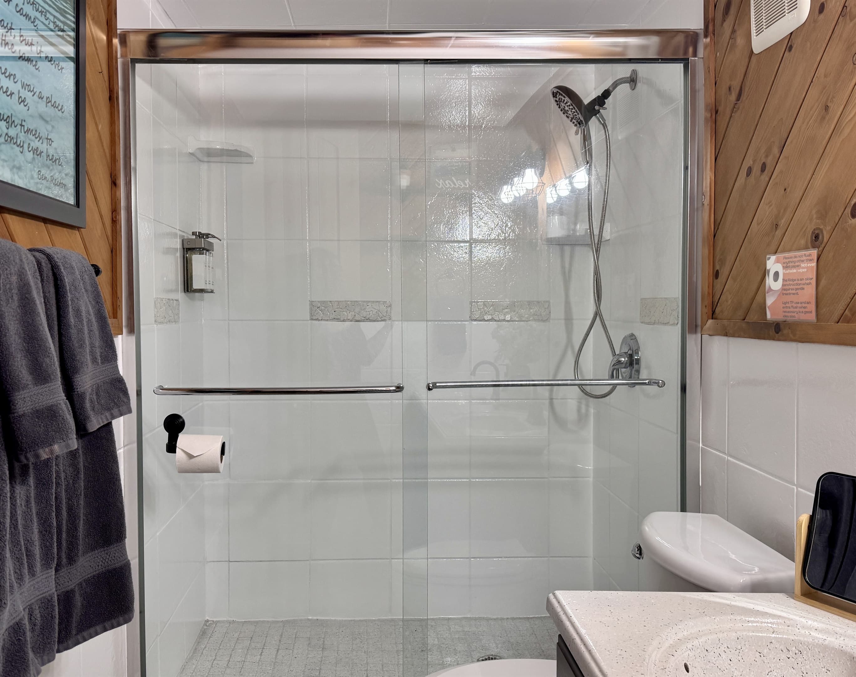 Large walk in shower