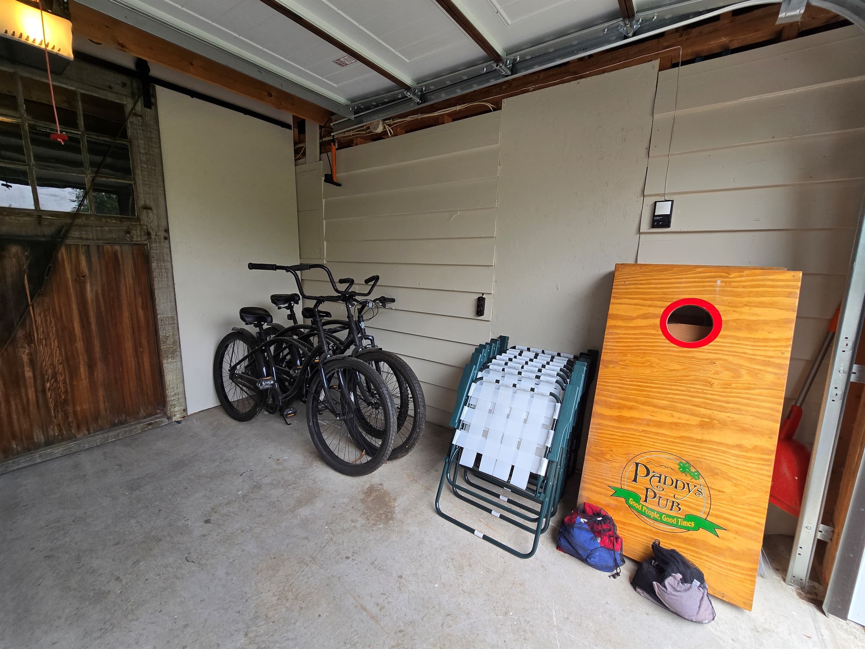 - Bikes and yard games stored for guest use   - Explore the area or enjoy simple outdoor play   - Convenient setup for family friendly fun