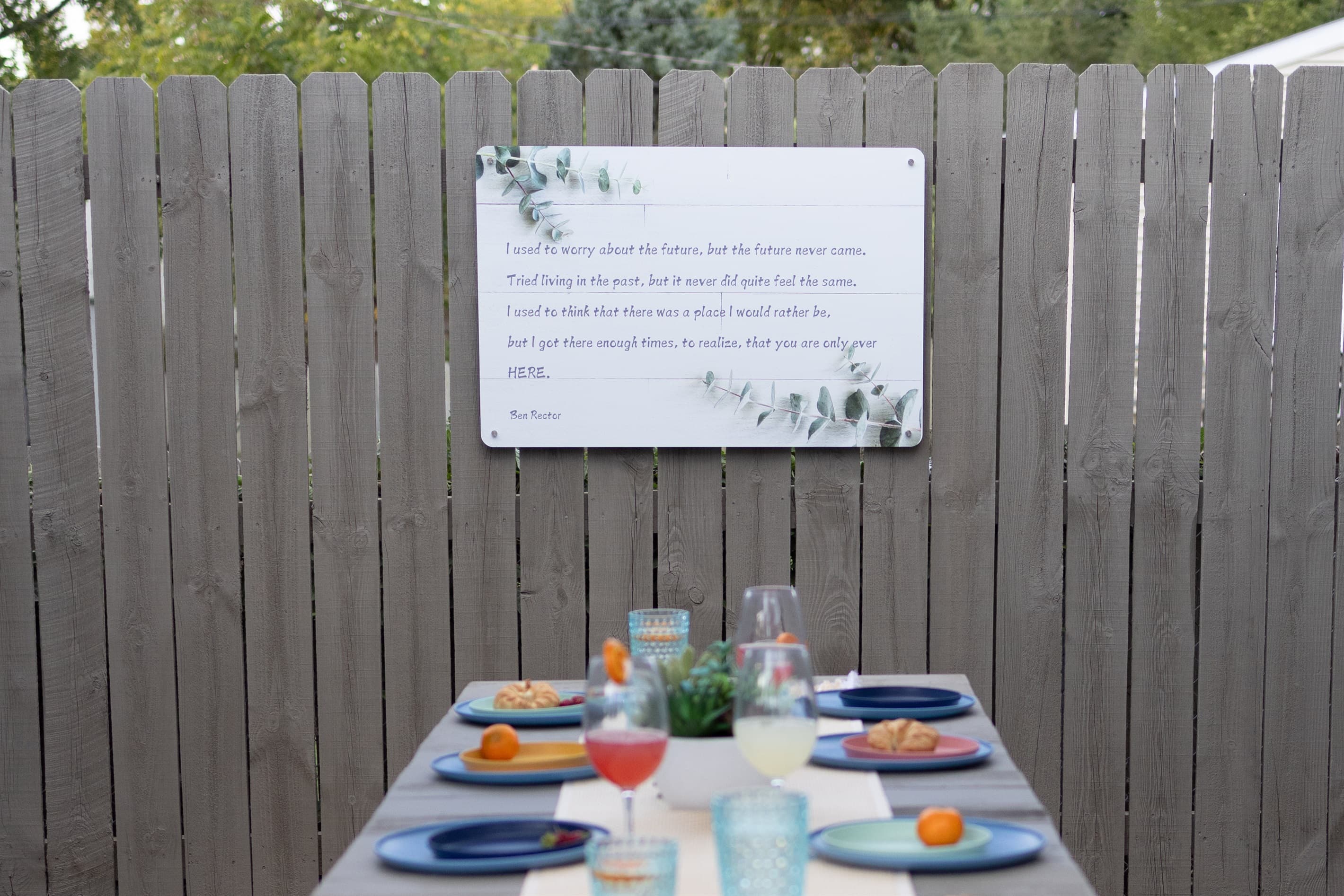 outdoor dining | Seats 8 | Shaded