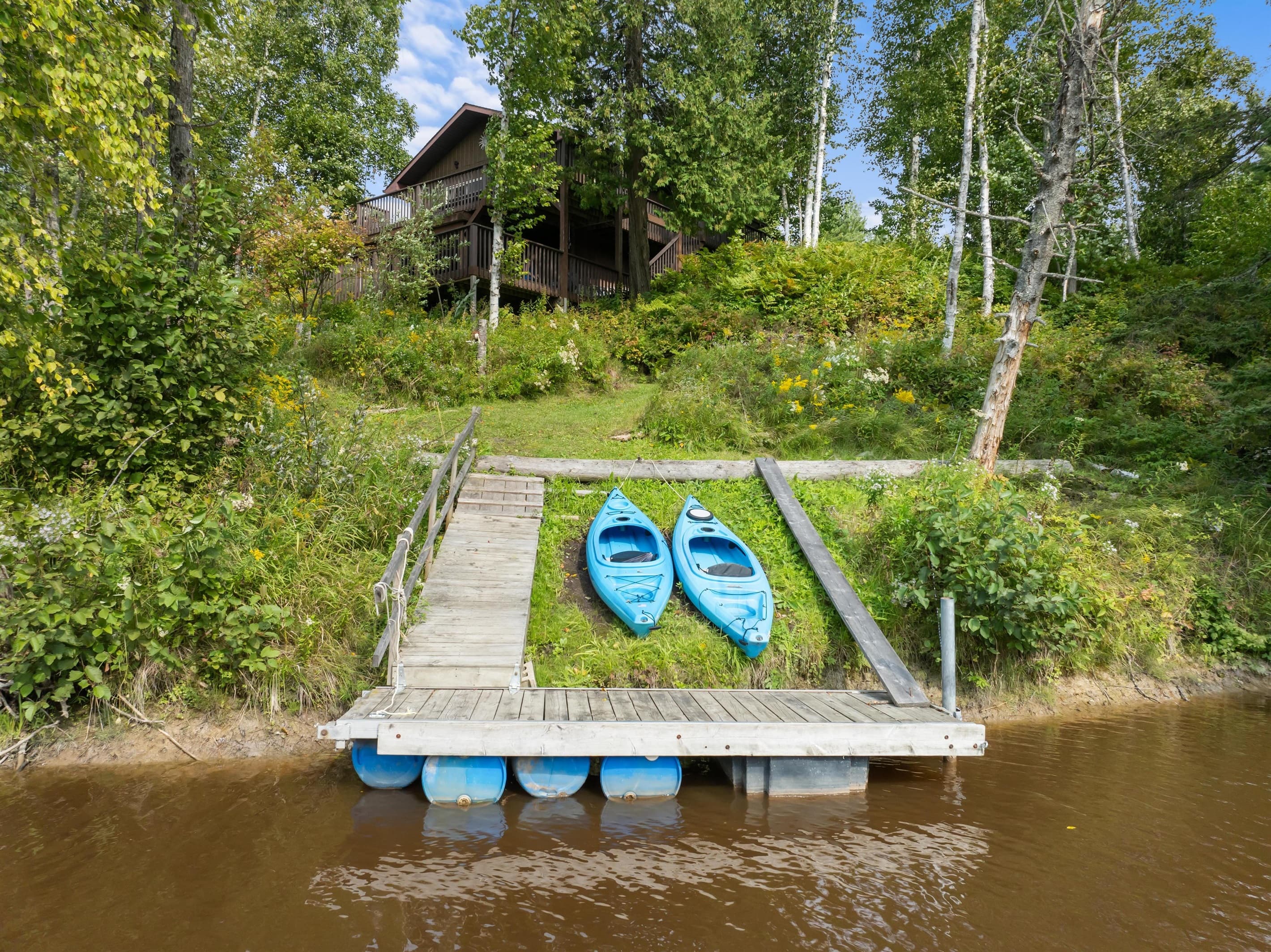 Kayaks and dock for use Late May through October
